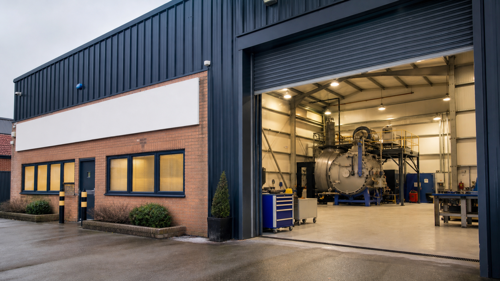 Sheffield industrial workshop entrance for plasma coating services